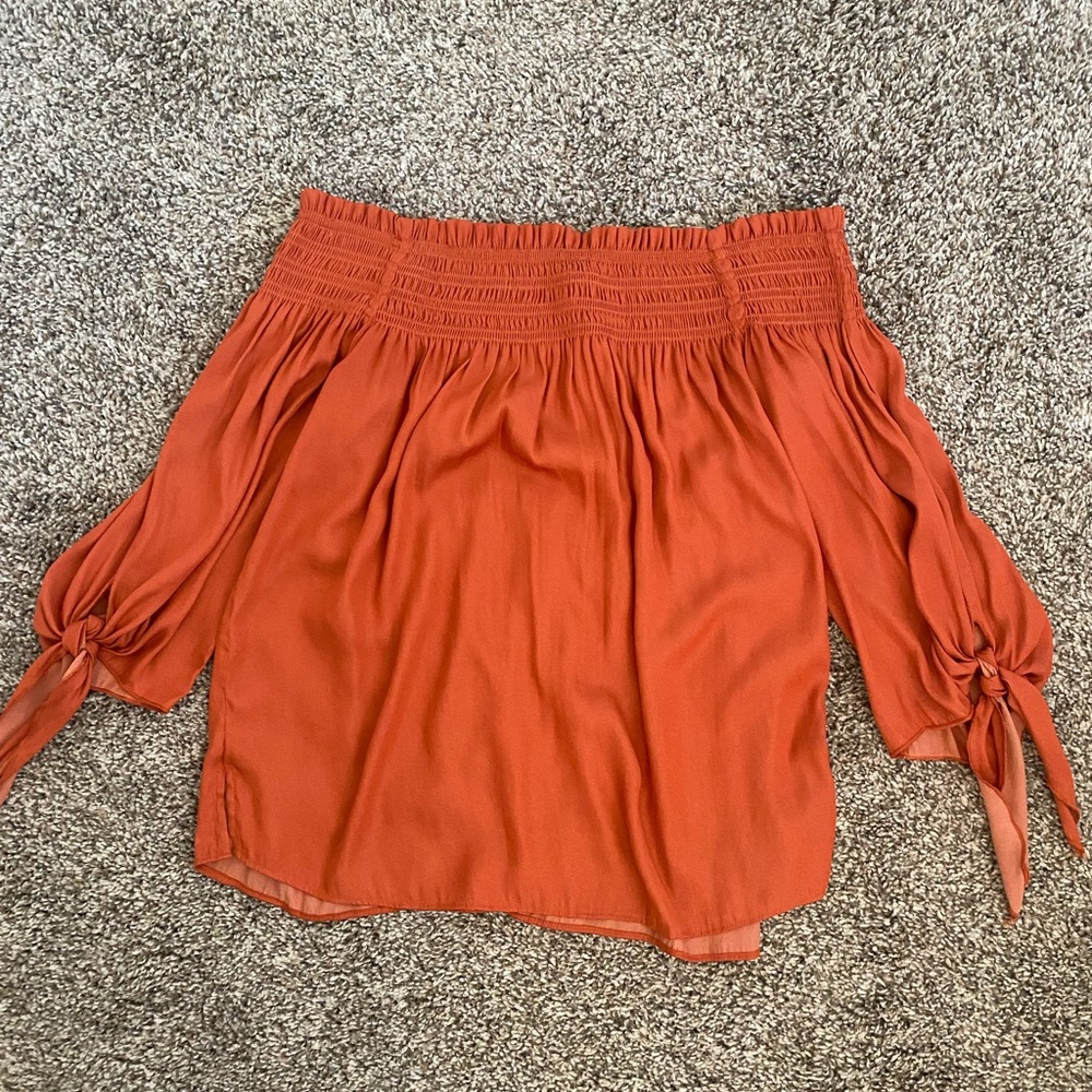 LOFT silk off the shoulder blouse